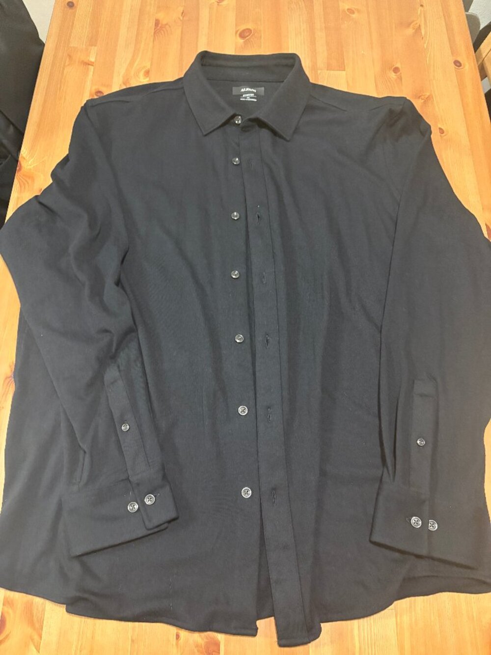 Alfani Stretch L/S Knit Button Up